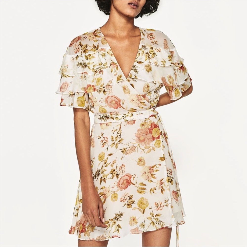 Zara mini floral dress
